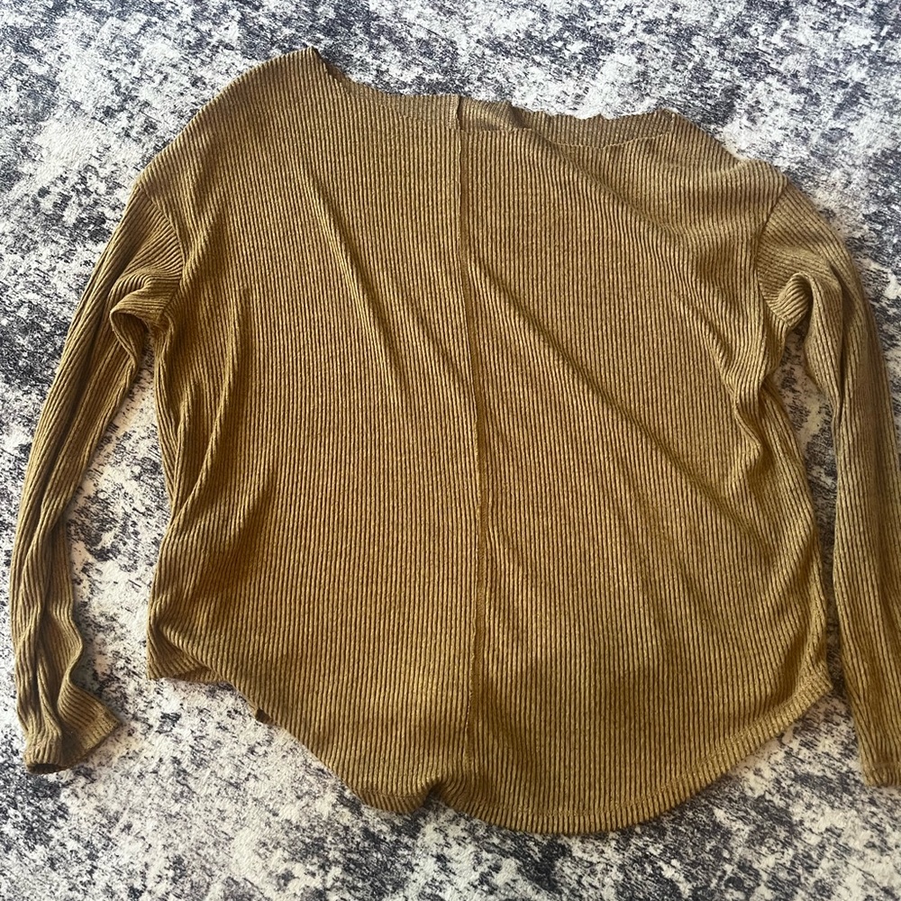 Super Soft Ribbed Off-Shoulder Long Sleeve Top Stretchy S–XXL